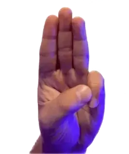 Hand demonstrating Session menu