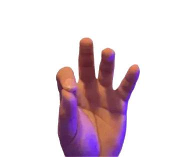 Hand demonstrating Erase