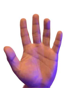 Hand demonstrating Zoom